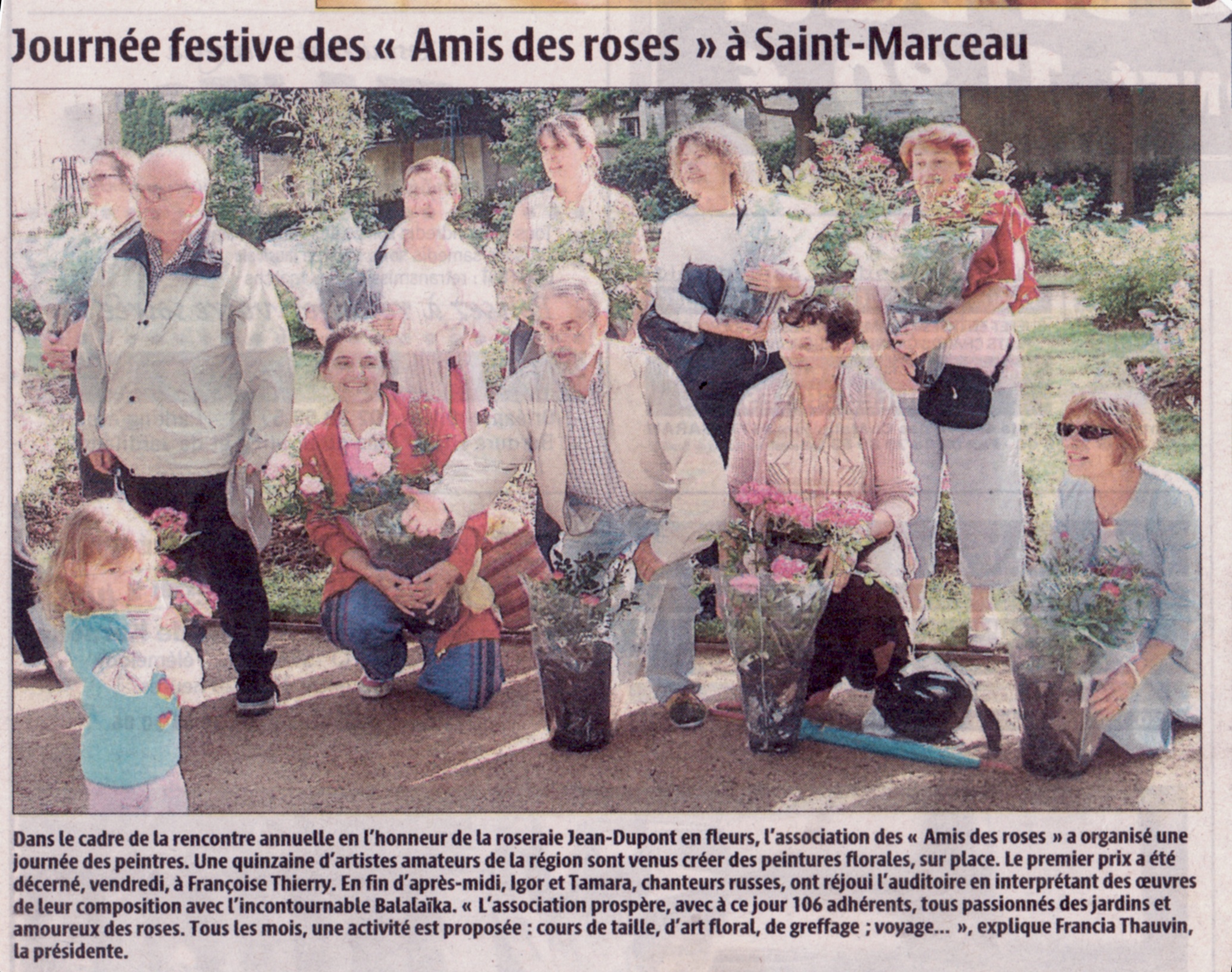 Amis des Roses St Marceau - deuxième prix