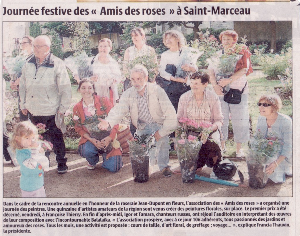Amis des Roses St Marceau - deuxième prix