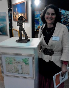 "En Marche" Sculpture en Terre Cuite "La porte" Aquarelle