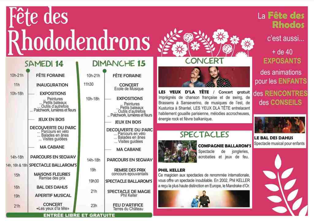 Programme Fête des Rhododendrons