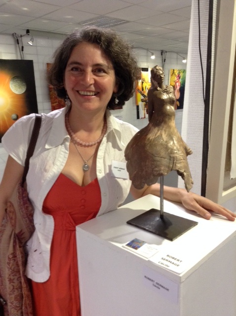 Cécile Robert-Sermage et sa sculpture "volupté"