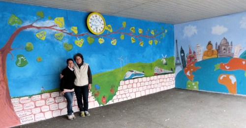 Fresque réalisée en SEGPA, collège de Saint Jean de Braye, France