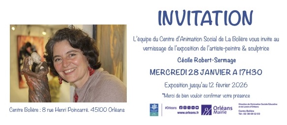 Invitation exposition Cécile Robert-Sermage